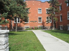An apartment building at 386 Worthington St. W. shown Aug. 14, 2012, a day after a man was attacked while walking home from work. (NUGGET FILE PHOTO)