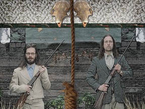 Ted Kozma (right) and his band-mate Simon Schumph on the cover of their debut album.