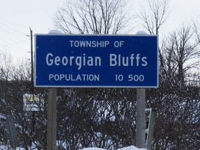 Georgian Bluffs population sign