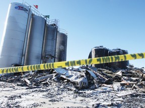 All that remains of the St-Albert Cheese factory in the tiny hamlet of St-Albert, near Casselman. The company has vowed to rebuild and re=open the region’s largest employer.
DOUG HEMPSTEAD\QMI Agency