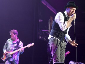 Ian MacAlpine The Whig-Standard

Gord Downie, right and  Gord Sinclair of the Tragically Hip perform at the K-Rock Centre Monday night.
