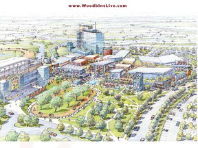 A sketch of the proposed Woodbine Live project - which would have incorporated a four-star hotel, music venue, restaurants and outdoor rink.