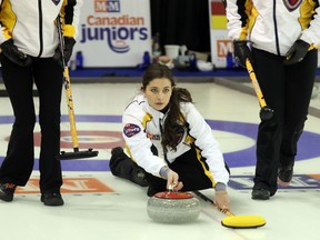 Manitoba's women's team skipped by Shannon Birchard is the only team at the 2013 M&M Meatshops Canadian Juniors to go undefeated in the round robin, with a record of 6-0. TREVOR HOWLETT/TODAY STAFF