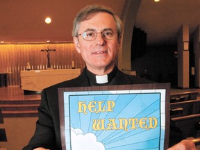 Bishop Ronald Fabbro is looking for new priests to join the Diocese of London, going as far as posting a notice in a recent church flyer asking for nominations. Bishop Fabbro is pictured here in St. Michael's Church in London. CRAIG GLOVER/ The London Free Press / QMI AGENCY