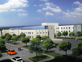 Conceptual drawing of new Regional Mental Health Care, St. Thomas facility under construction