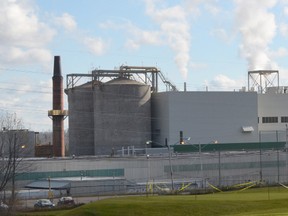 Pictured is the former Abitibi and Resolute Forest Products mill in Iroquois Falls.