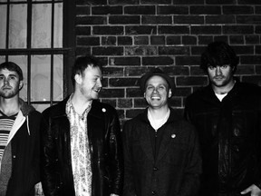 Low Hanging Lights are a Toronto-based rock band founded by former Paris residents Alex Grantham, second from left, and Ian Boos, right. Dillon Spencer, left, and Aaron Bennett round out the quartet. SUBMITTED PHOTO