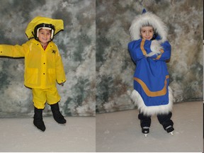 Silver Blades skaters, left to right: Amber Wilson, Jackson Hoyem and Ryder Knoblauch