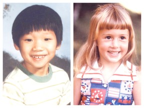 Left: William Choy and future wife Dara (right) first met in Grade 1 at Stony Plain Central School. The two maintained a friendship into their high school years until their first date and later married.