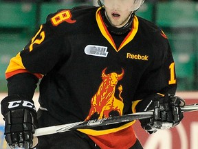 Alan Quine has 19 points in 10 games since joining the Belleville Bulls at the OHL trade deadline. (OHL Images.)