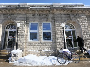 The post office in Wiarton, which maintains its postal identity under the Canada Post address changes.