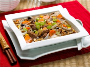 Veggie and Beef noodle bowl (Courtesy Foodland Ontario)