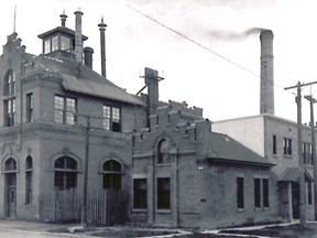 Soo Falls, now the site of the former Northern Breweries on Bay Street, circa 1911.