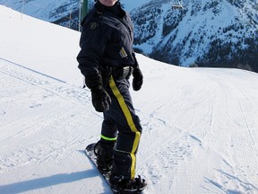 Lake Louise RCMP Cpl. Jeff Campbell is one of several officers who will be patrolling the slopes of the Lake Louise Ski Area, stopping everything from thefts to drug use. SUBMITTED PHOTO