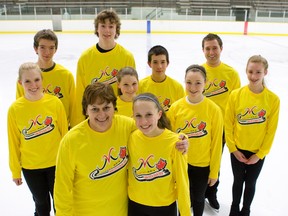 Ilderton Skating Club aims to make Budweiser Gardens the house of yellow with its fundraising shirts when Tessa Virtue and Scott Moir go for ice-dance gold at next month?s world figure skating championships. (DEREK RUTTAN, The London Free Press)