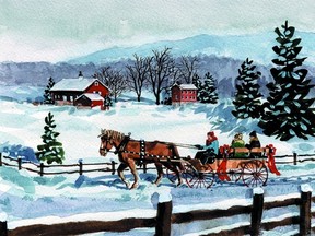 A horse and sleigh