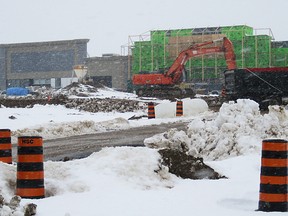 Construction at the Heritage Grove development earlier this year.