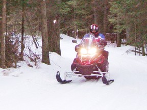 This weekend snowmobilers who do not have a permit to ride the OFSC trails can do so at no cost by downloading a free trail pass for the OFSC website.
Photo by KEVIN McSHEFFREY/THE STANDARD/QMI AGENCY