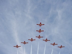 The Canadian Forces’ Snowbirds, a world-renowned nine-plane aerobatic team, will make their third appearance at the Airdrie Air Show in July.
JAMES EMERY/AIRDRIE ECHO FILE PHOTO