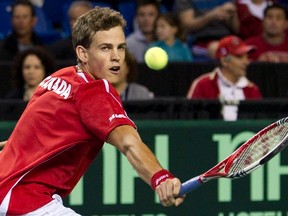 Canada's Vasek Pospisil won in his ATP Tour return from a bout of mono. (Ben Nelms/Reuters/Files)