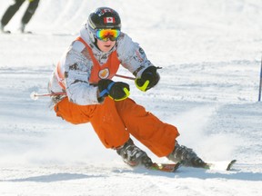 Batawa U16 racer Chris Duncan flies down the giant slalom course last weekend at The Heights of Horseshoe, near Orillia Duncan was the fastest Batawa male racer, clocking a two-run time of 1:02.90.