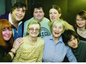 Theatre 5’s (back, l-r) Steve Furster, Eric P. Loney, René Dupuis, Heidi. L. Denis, (front, l-r) Judy Beyette, Sally Jensen, Valerie Roberston and Christian Pawlowski star in The Highly Improvable Comedy Show at Aunt Lucy’s Dinner House on Thursday, Feb. 21.      Rob Mooy - Kingston This Week