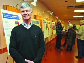 John Mikkelsen at the open house for the proposed Napanee Generating Station on Feb. 11.