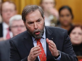 Thomas Mulcair in the House of Commons in Ottawa February 13, 2013.     REUTERS/Chris Wattie