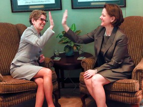 Kathleen Wynne, who was sworn in as Ontario premier earlier this week, meets her Alberta counterpart, Alison Redford, in Toronto on Jan. 30. Traditionally, what's economically good for one province has the opposite effect on the other.