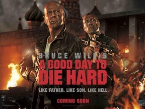 A Good Day To Die Hard - John McClane travels to Russia to help out his seemingly wayward son, Jack, only to discover that Jack is a CIA operative working to prevent a nuclear-weapons heist, causing the father and son to team up against underworld forces.