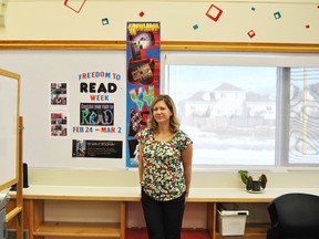 Thyra Verbaas, librarian at Percy Baxter School, would like students to think about the dangers of censorship during Freedom To Read Week.
Barry Kerton | Whitecourt Star