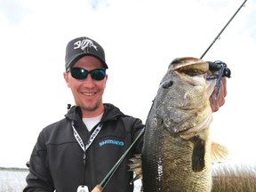 Jeff Gustafson is hoping to catch big bass like this in a few weeks at the second FLW Tour stop at Lewis Smith Lake, Alabama.