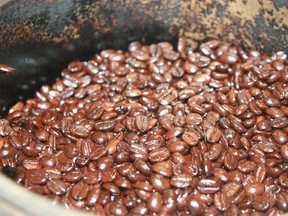 There's no shortage of freshly roasted beans at the St. Joseph Island Coffee Roasters operation.