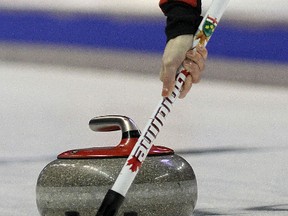 Ian MacAlpine The Whig-Standard

Ontario Third Emma Miskew sweeps as her team practices for the Scotties Tournament of Hearts at the K-Rock Centre on Friday.