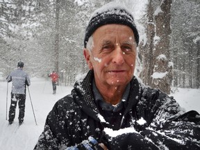 Winterama fundraising stalwart Bruno Rudolph skis Saturday at Hepworth's Sawmill Trails.