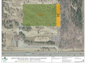 Map of proposed leash-free dog park in the Sault