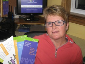 Tracy Rogers provides free seminars to assist workers to recognize colleagues who may be victims of domestic violence.  She is the facilitator at the Sarnia Lambton Coordinating Committee on Violence Against Women. (Submitted photo)