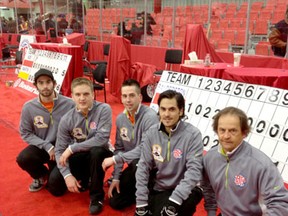 Team Sluchinski featured Aaron Sluchinkski, Justin Sluchinski, Dylan Webster and Craig Bourgonje, pictured with Coach Dave Sluchinski.