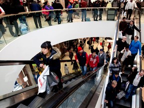 Shoppers pack the halls during Boxing Day sales at West Edmonton Mall in Edmonton, Alta. on Wednesday, Dec. 26, 2012. (Amber Bracken/Edmonton Sun)