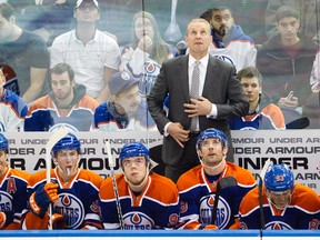 Ralph Krueger does express his anger when players aren't performing up to expectations, but focuses on working to correct the shortcomings. (Amber Bracken, Edmonton Sun)