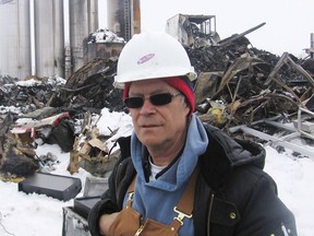 Rejean Ouimet at St. Albert cheese factory ruins.
QMI AGENCY/Tom Van Dusen