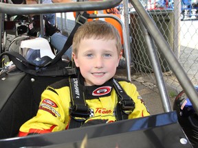 At the age of 8, Benjamin Silliker of Sexsmith is already making a name for himself on the race track. (Submitted)