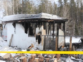A trailer fire on Park Drive in Markstay claimed the life of a man in his 40's, the dwelling was gutted by the blaze.
GINO DONATO/THE SUDBURY STAR