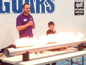 A presentation during Science in Motion at Good Shepherd School.