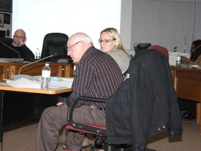 Ray Prevost of the Lakeland Lodge and Housing Foundation, and Connie Surgeson, chief administrative officer for the foundation’s Bonnyville, Cold Lake and Glendon facilities. spoke at a special Cold Lake city council meeting Feb. 19 to update that body on the Cold Lake Lodge. Please see story on Page 10.