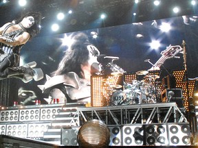 KISS' Paul Stanley flies through the air as the band plays to a capacity crowd at Bayfest 2009. The band enjoyed the experience so much it asked to come back in 2011. THE OBSERVER/QMI AGENCY