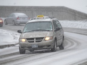 Driving in the coming snowstorm Wednesday afternoon and Thursday will be treacherous with a mix of snow and rain. MICHAEL PEELING/The Paris Star/QMI Agency