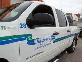The Town of Tillsonburg has been using hybrid technology since 2009 and now has a total of six hybrid vehicles, including a bucket truck, two pick up trucks and three cars, all used by different departments. Director of Operations for the town, Steve Lund, said the hybrid vehicles are a benefit in  terms of both cost savings and the environment. 
KRISTINE JEAN/TILLSONBURG NEWS/QMI AGENCY