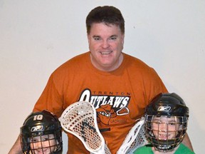 Elmer Stevenson and his sons Kirk and Cole are looking forward to the Quinte Lacrosse League's upcoming skills camp.