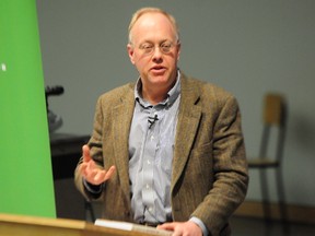 Chris Hedges speaks at the University of Alberta last weekend. TREVOR ROBB/EDMONTON EXAMINER